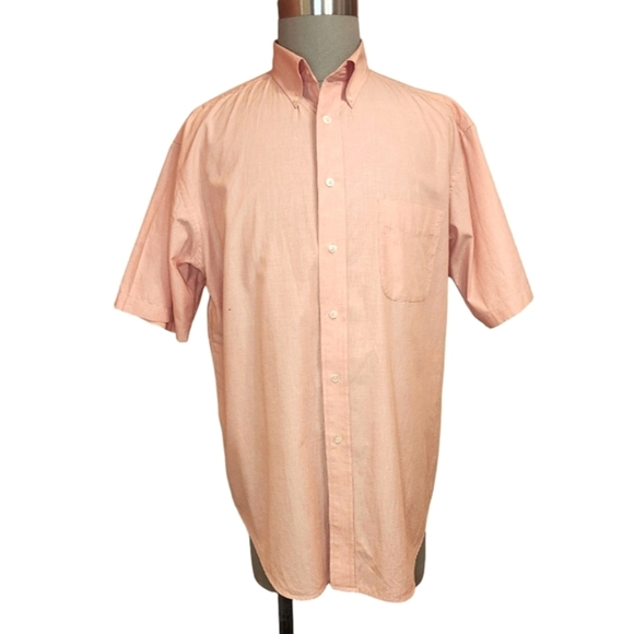 Roundtree & Yorke Other - Roundtree & Yorke Orange Button Down Short Sleeve Shirt XL